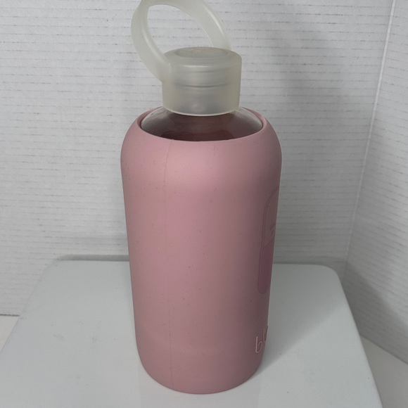Bkr.  Pink BIG BOTTLE 1L (32OZ) Water bottle Glass/Silicone Sleeve -NEW - Picture 11 of 13